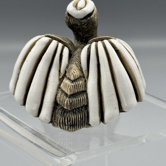 Vtg Artesania Rinconada Pelican Figurine Uruguay Signed Animal Pottery 3" Bird - Picture 2 of 9